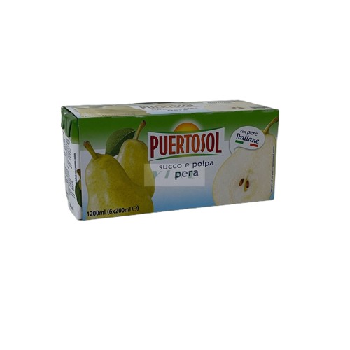 PUERTOSOL succo e polpa pera 6x200ml – 1,2 l
