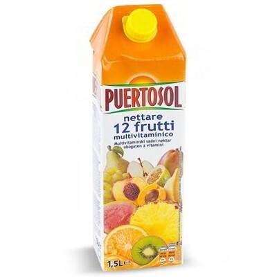 Puertosol NETTARE DI 12 FRUTTI MULTIVITAMINICO 1,5L