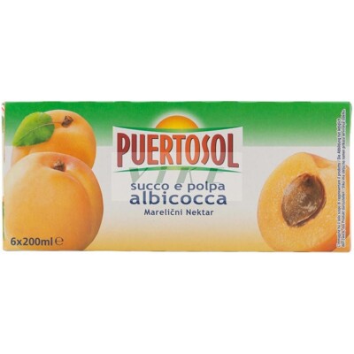 PUERTOSOL succo e polpa albicocca 6x200ml – 1,2 l